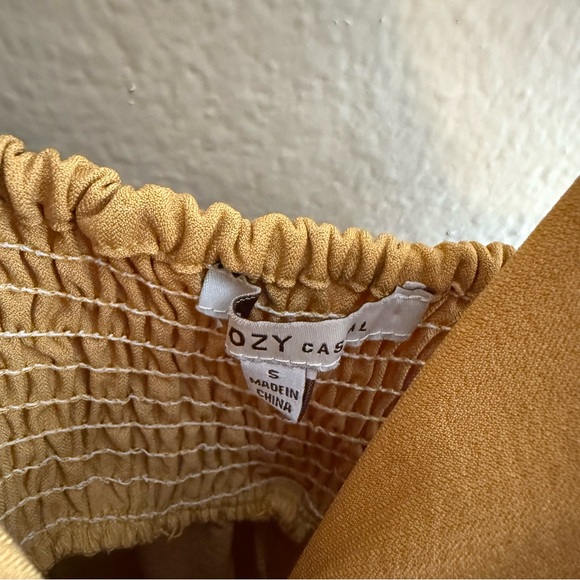 Cozy Casual Mustard Romper - Picture 2 of 3